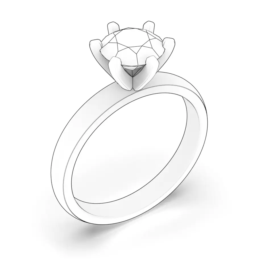 Pierścionek zaręczynowy SAVICKI: czarne złoto, diament